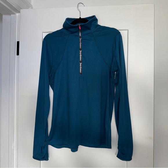 Juicy Couture Sport Half Zip Long Sleeve Running Top - Picture 2 of 5
